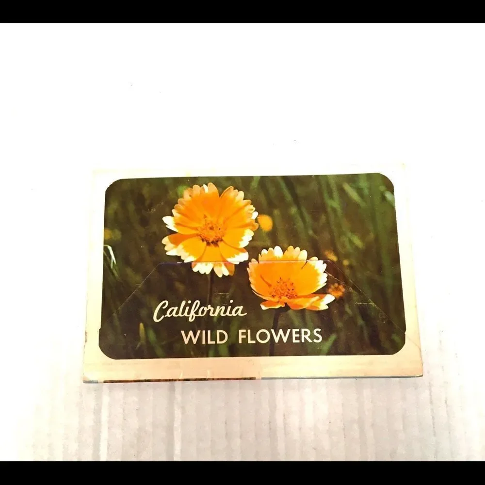 ‎Vintage California wildflower postcard set